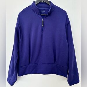 Athleta Altitude Polartec Half-Zip Sweatshirt Deep Purple XL